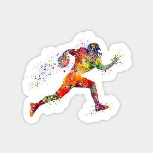 American Football Player Sports Watercolor Sticker